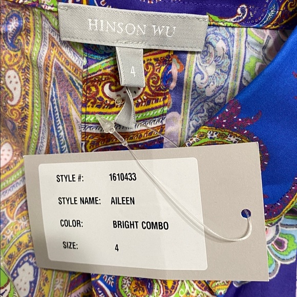 NWT HINSON WU Vibrant Paisley Blouse - Picture 6 of 8